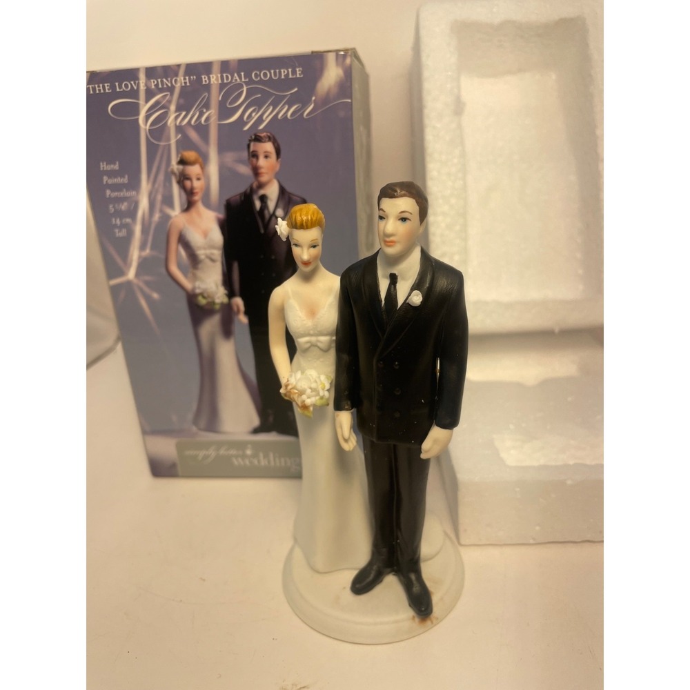 "Love Pinch" Weddingstar Funny Wedding Cake Topper * Porcelain*